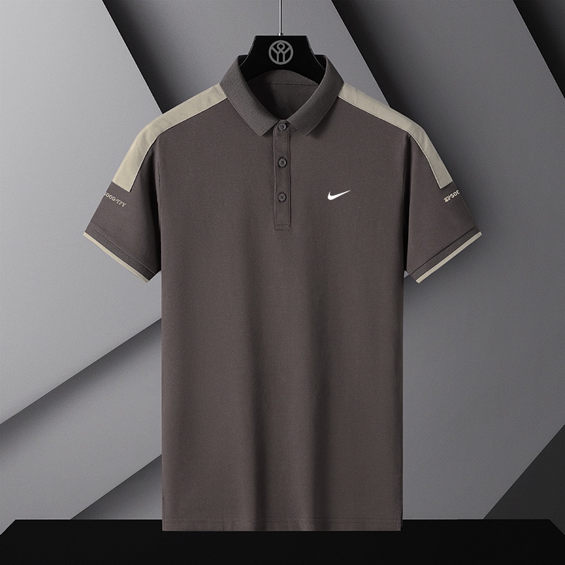 Nike Áo polo Thể Thao Dáng Rộng Thoáng Khí Nhanh Khô Phối Màu Cá Tính Cho Nam