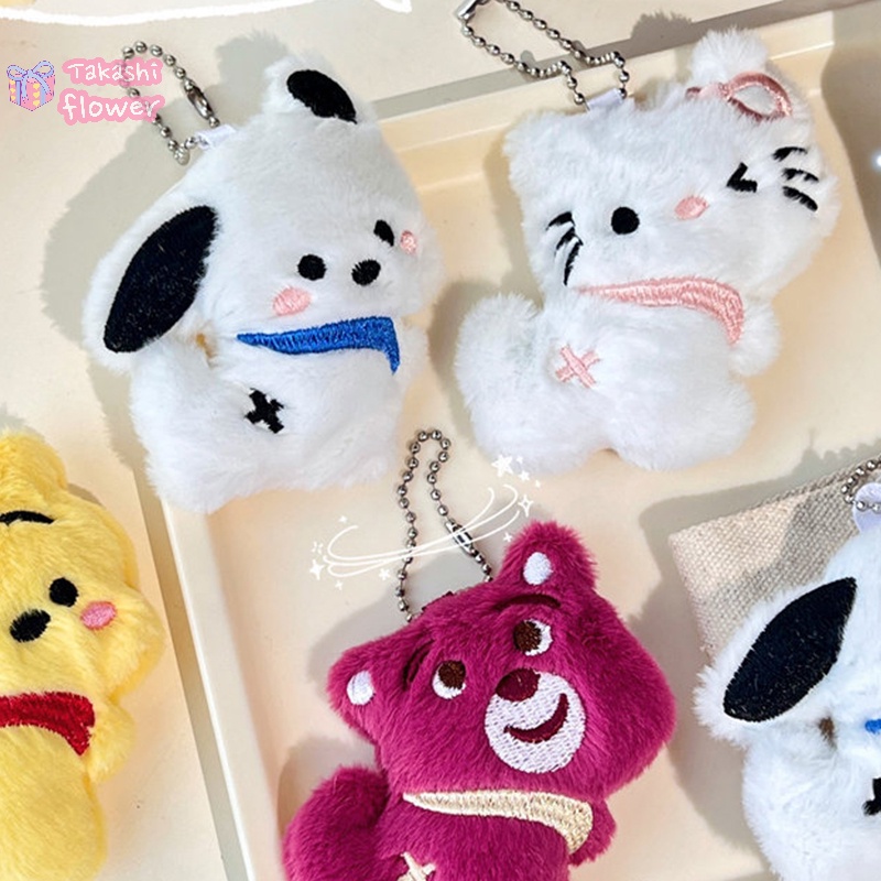 Móc Khóa Hình Gấu pooh / winnie / Gấu pooh / Mèo hello kitty Nhồi Bông Dễ Thương Làm Quà Tặng Cho Bé