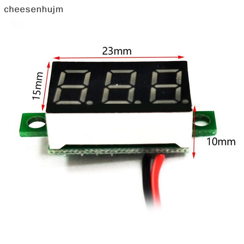 Vôn Kế Điện Tử mini 0.36 inch dc4.5v-30v Màn Hình led Xanh Lá / Đỏ Cho Xe Mô Tô vn