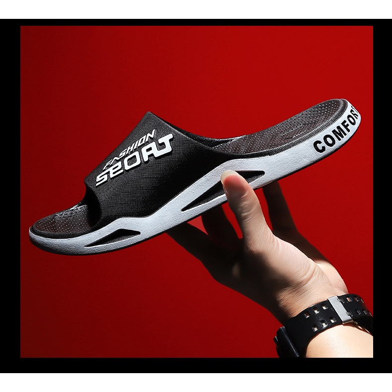 Mới Dép Nhựa pvc Hở Ngón Thoáng Khí Thoải Mái Thời Trang Đi Biển Cho Nam