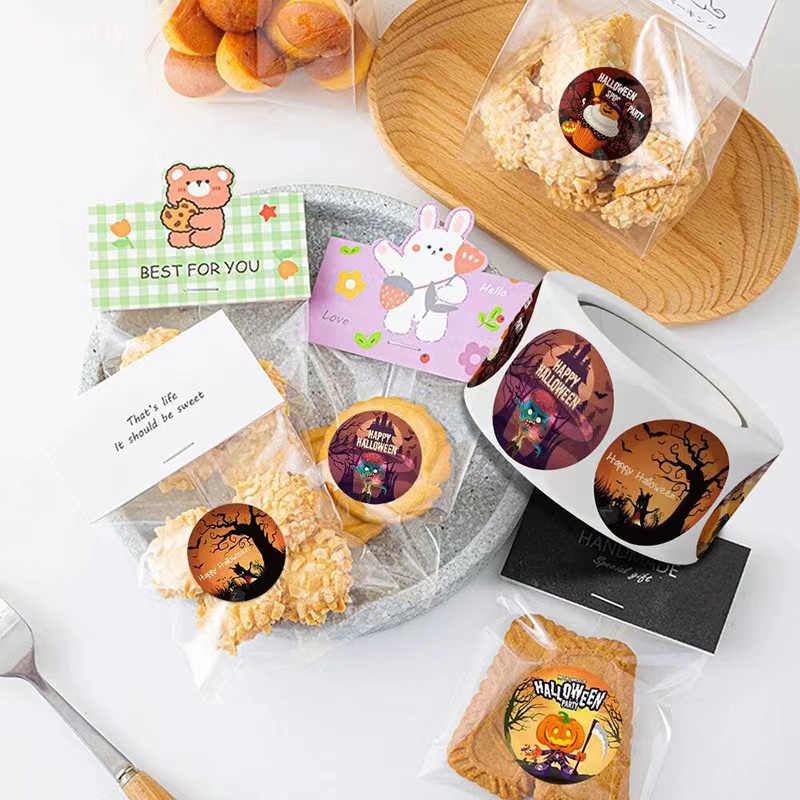 Set 500 sticker 1inch Dán Trang Trí halloween Mới