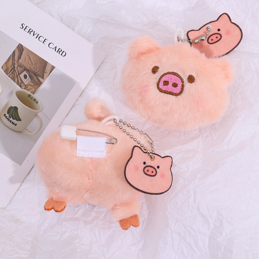 Móc Khóa Hình Heo Hồng Nhồi Bông Dễ Thương Cho Cặp Đôi