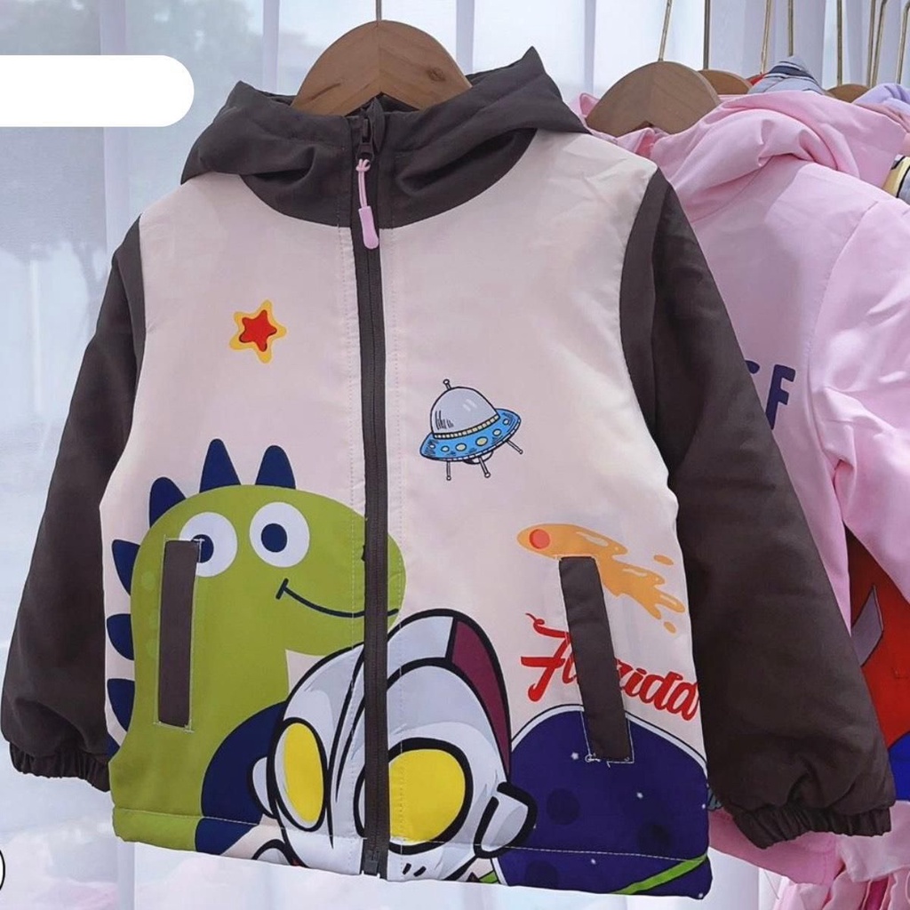 Áo gió trẻ em, áo khoác mùa đông cho bé trai size đại từ 13kg đến 40kg