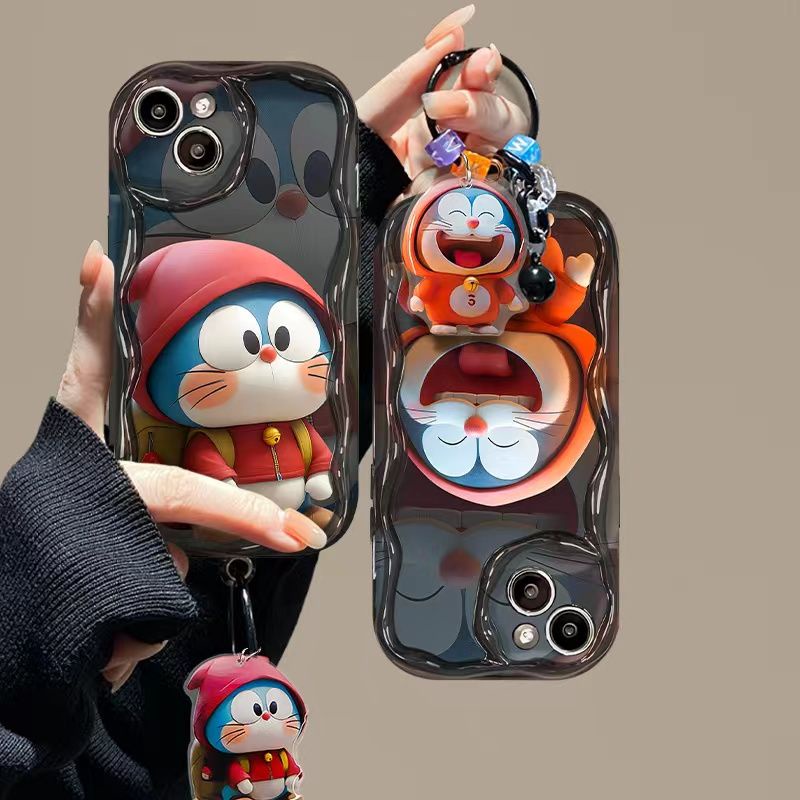 Dễ Thương Ốp Điện Thoại Cao Cấp In Hình doraemon Đáng Yêu Có Móc Treo Cho Iphone 7 / 8plus / x / xs / 11 / 12 / 13 / 14 / 15 / pro / max / promax / plus