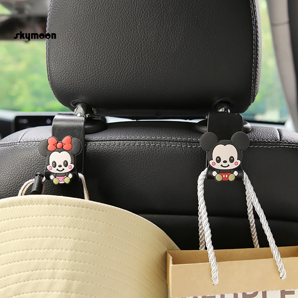 Skym * Set 4 Móc Treo Túi Xách mini Gắn Sau Ghế Xe Hơi Tiết Kiệm Không Gian Dễ Thương Sáng Tạo Lý Tưởng Cho Người Mua Hàng Đông Nam Á