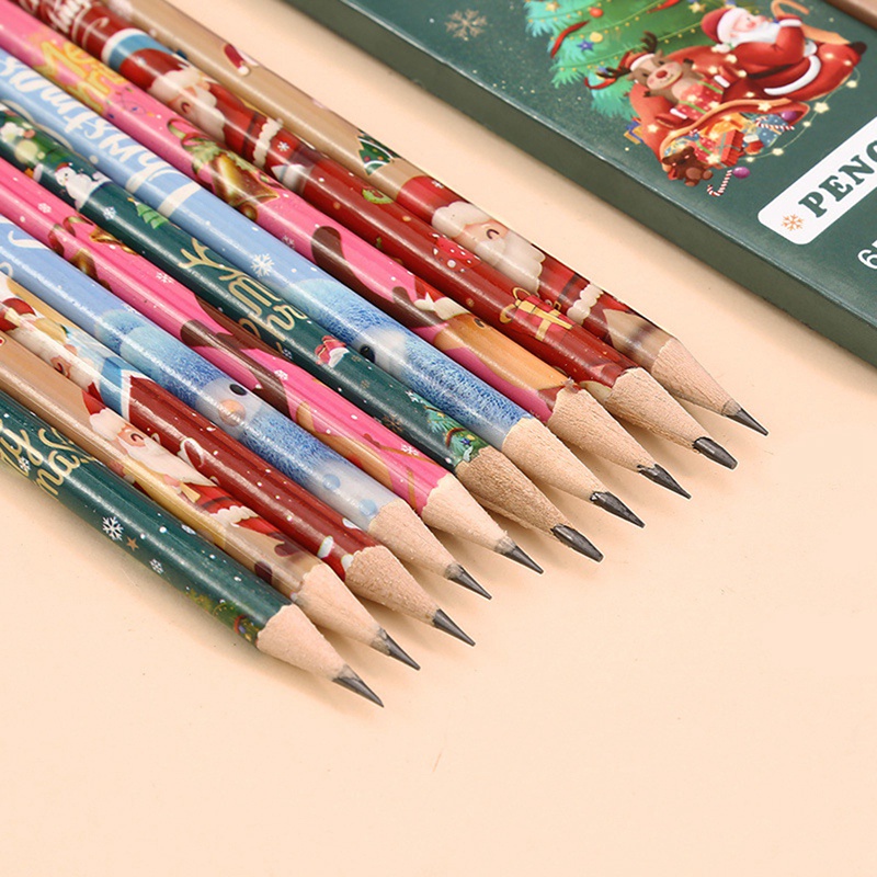 Bút Chì Gỗ mini Họa Tiết Hoạt Hình Giáng Sinh Cho Bé