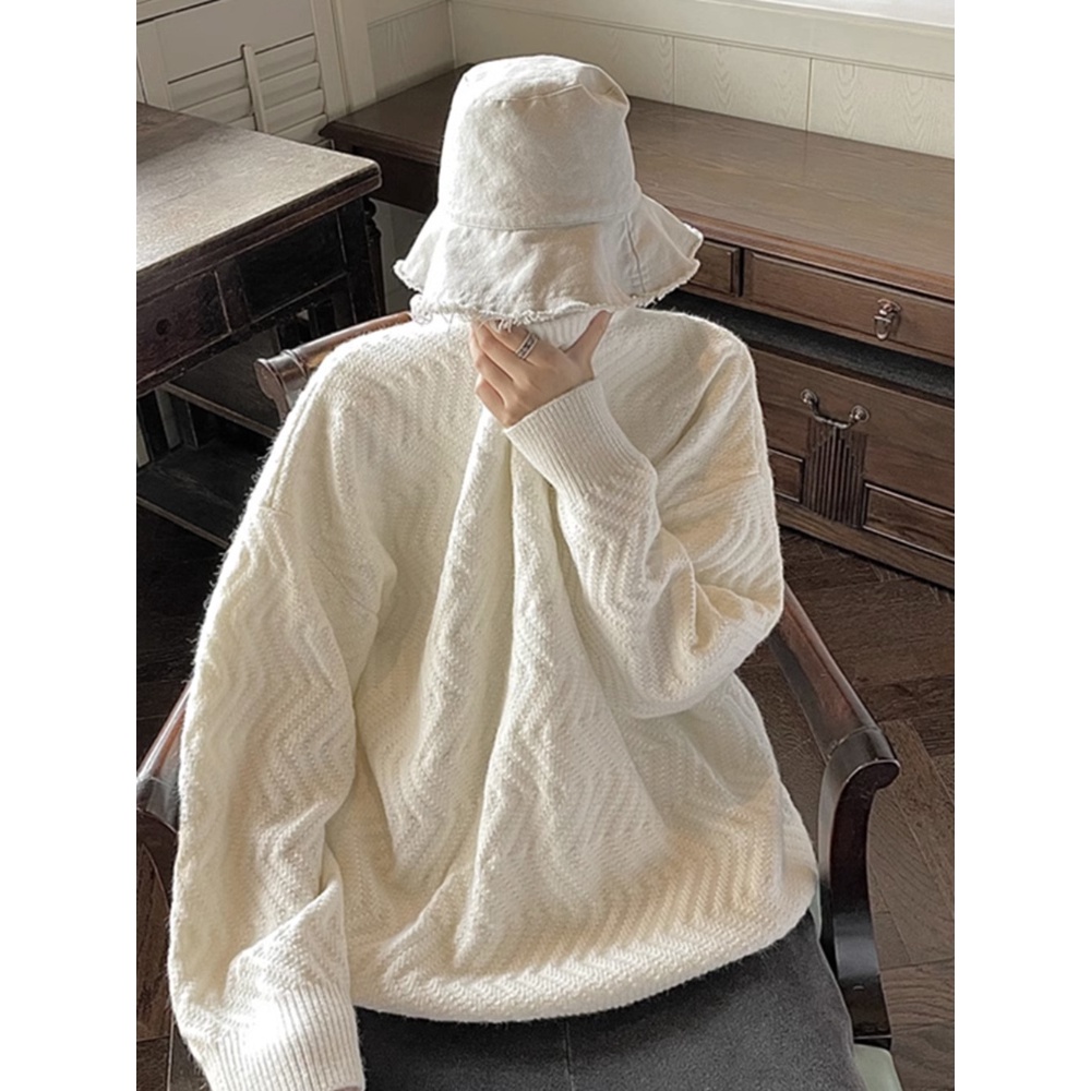 Áo sweater Cổ Tròn Dáng Rộng Phong Cách Thời Trang Thu Đông Mới