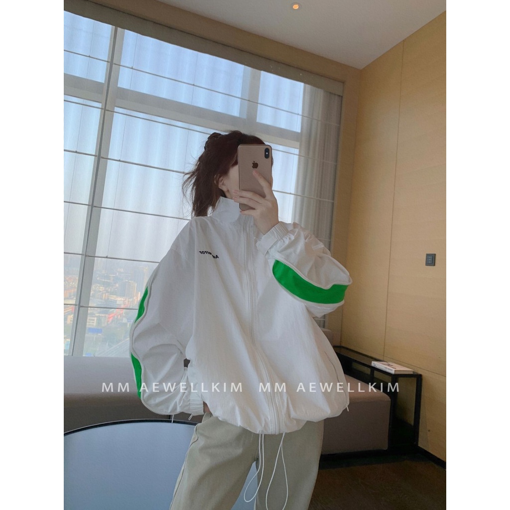 Áo Khoác Thể Thao Chống Nắng Và Tia uv Màu Sắc Tương Phản Thời Trang Cho Nữ