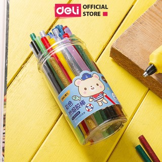 Hộp 55 Cây Keo Nến Deli - Nhiều Màu Sắc, Lấp Lánh - Phù Hợp Làm Đồ Thủ Công DIY - Trang Trí Sản Phẩm