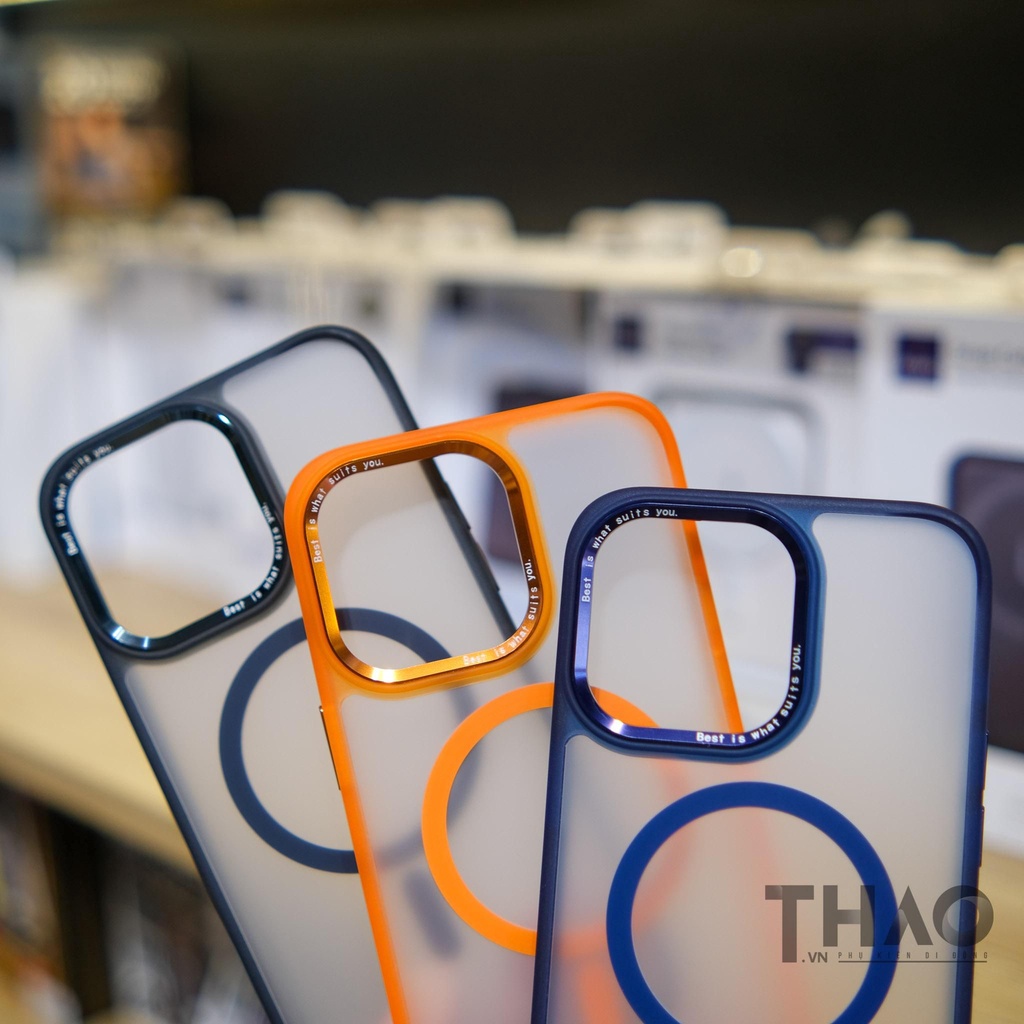 Ốp lưng HODA Rough Military nhám chống bám vân tay hỗ trợ sạc không dây từ tính dành cho iPhone