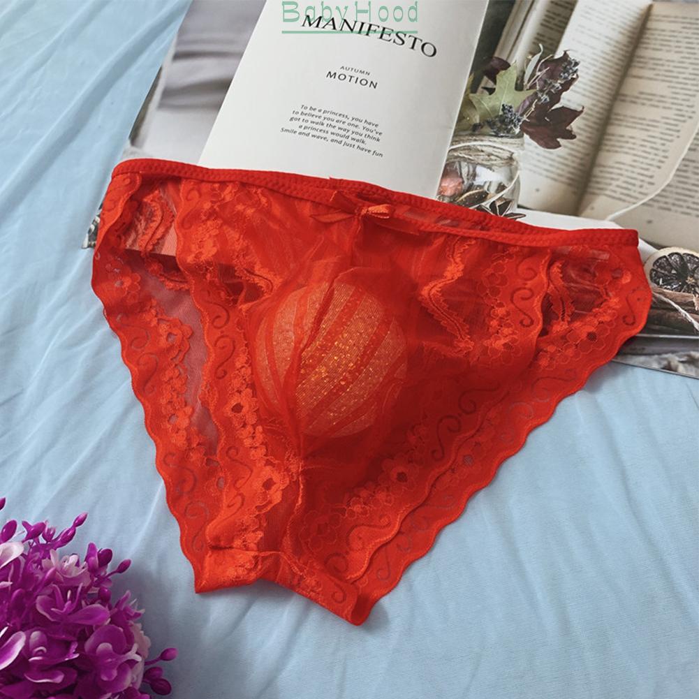 Men Sexy Lace Thong Briefs Underwear bikini pouch G string jockstrap See-through#BBHOOD
