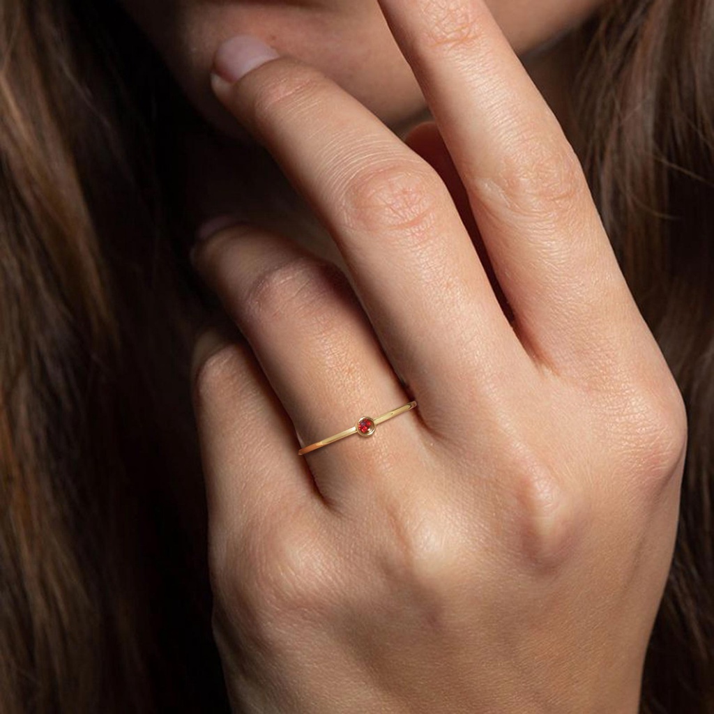 Vnox Nhẫn Mạ Vàng 18k Đính Đá zircon 1mm Thời Trang