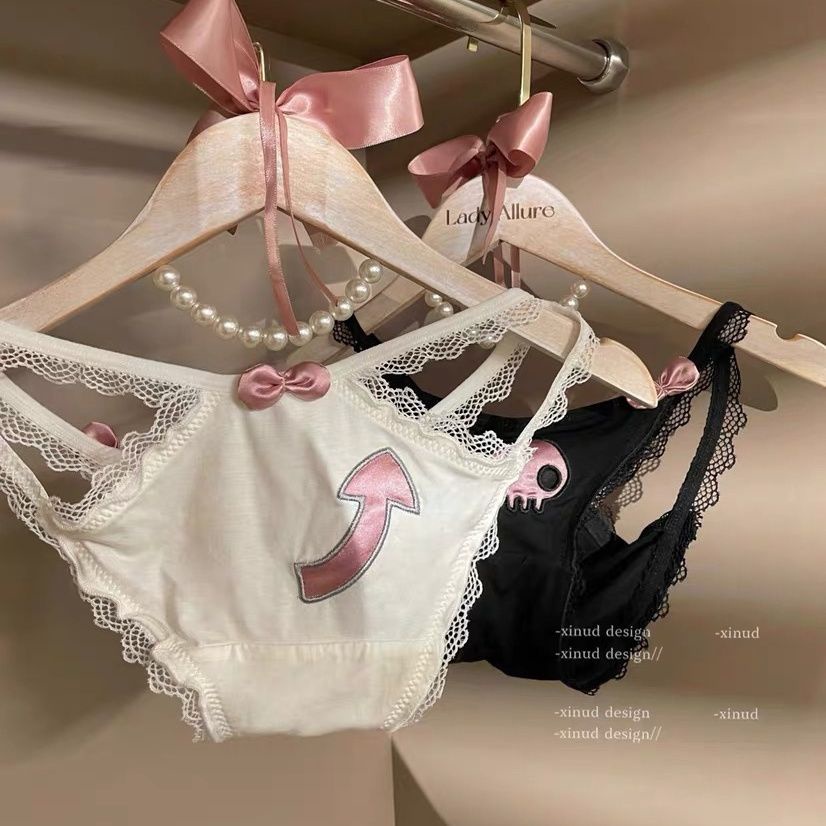 Quần Lót cotton Nguyên Chất Khoét Lỗ Hình Đầu Lâu Dễ Thương Quyến Rũ Cho Nữ fyg8