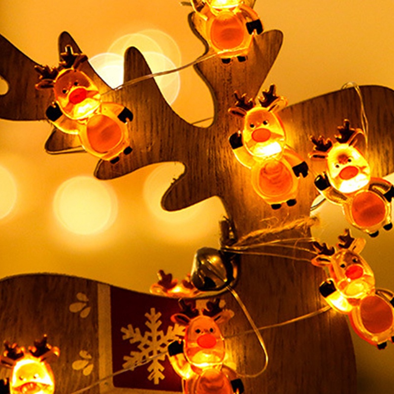 2m Dây Đèn led 20 Bóng Hình Hoạt Hình Trang Trí Giáng Sinh