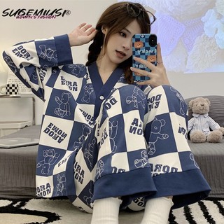  Bộ Đồ Ngủ Dài Tay Hoạt Hình Caro - Thích Hợp Cho Tất Cả Các Mùa