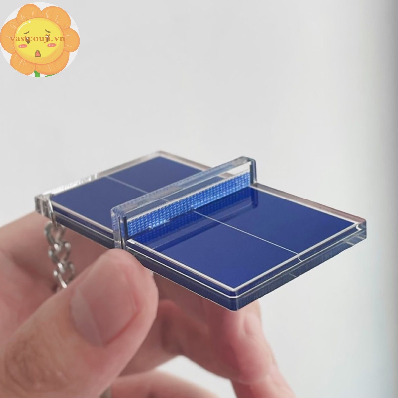Vastji Móc Khóa acrylic Hình Cầu Lông / Bóng Bàn Ba Chiều mini vn