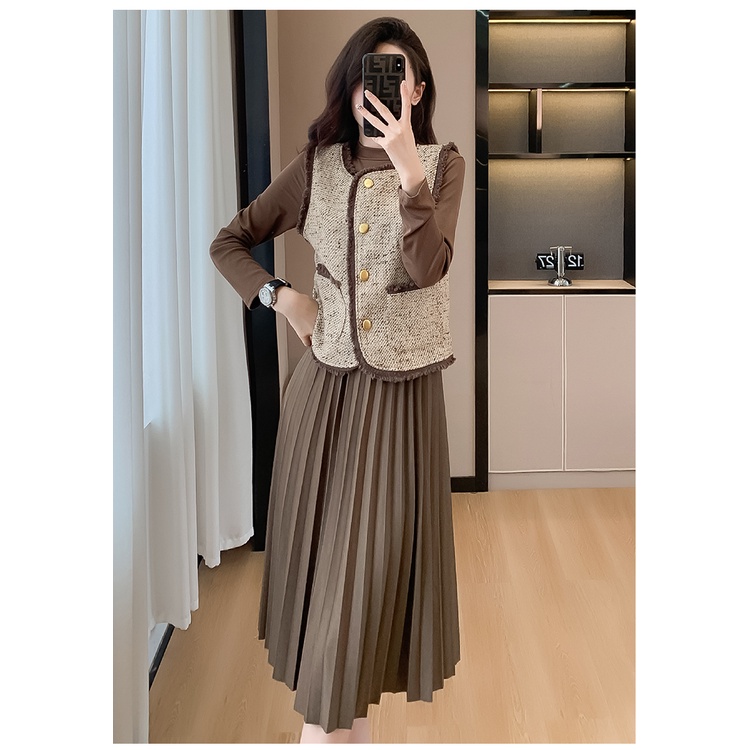 Papv Khí Chất Giải Trí Áo vest + Đầm 2212
