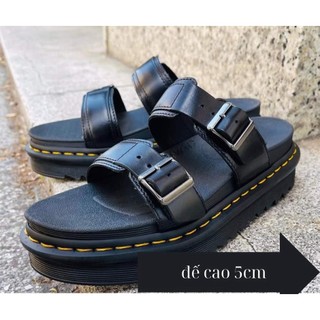 Dép doctor martens thái lan chính hãng hai quai da bò cao cấp ful hộp 2023 ,đế cao 5cm DR2 349 CÀNH