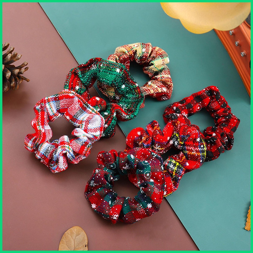 Băng Đô Cài Tóc Họa Tiết Caro / Bông Hoa Phong Cách Giáng Sinh Thời Trang Cho Nữ