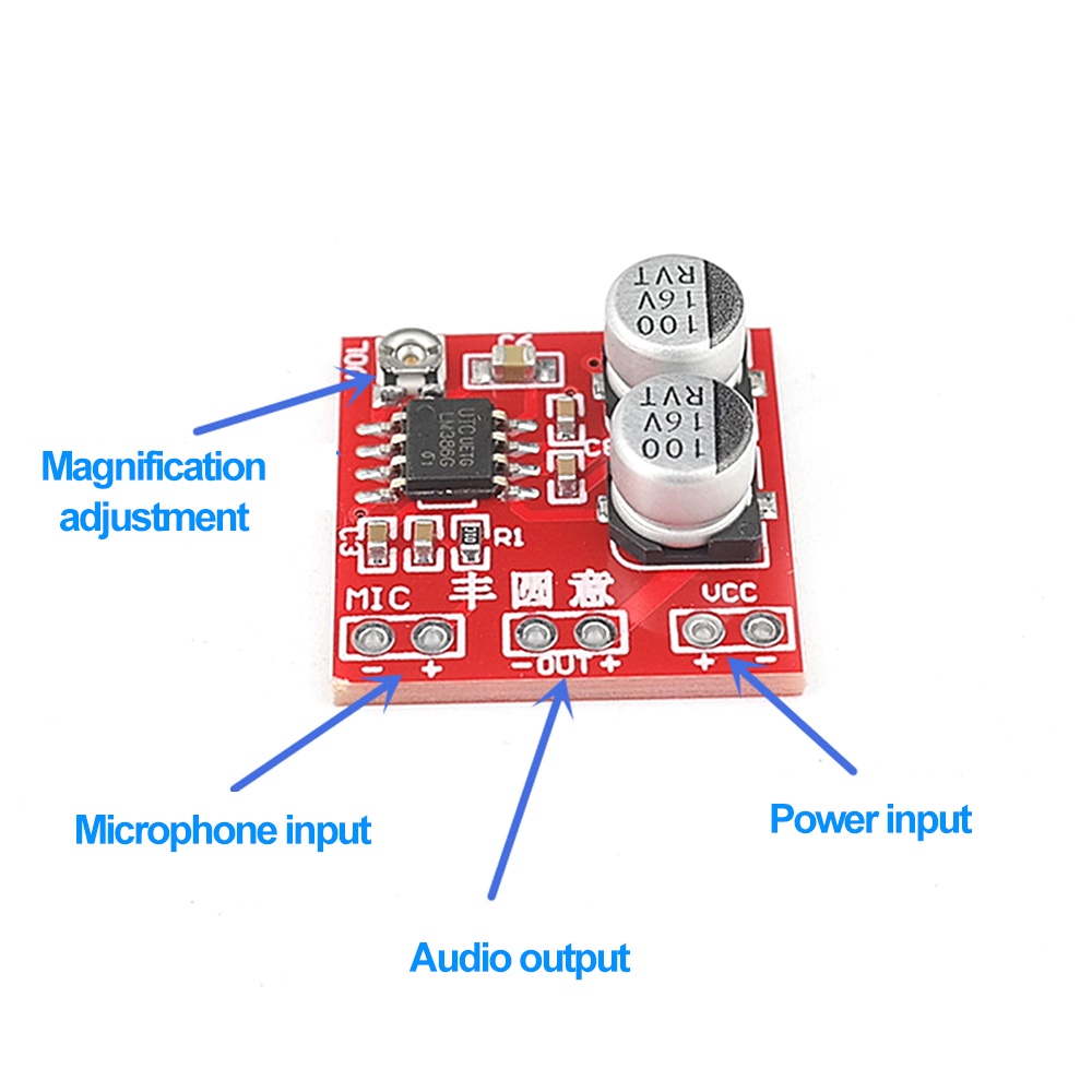 Dc Bảng Mạch Khuếch Đại Âm Thanh Micro 4-12v lm386