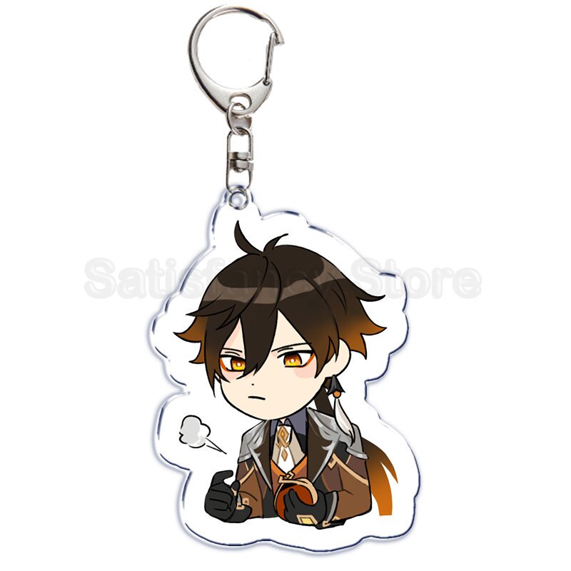 Móc khóa Hot Game Genshin Impact Móc chìa khóa Zhongli Venti Xiao Kazuha Phụ Kiện Dễ Thương Túi Mặt Dây Chuyền