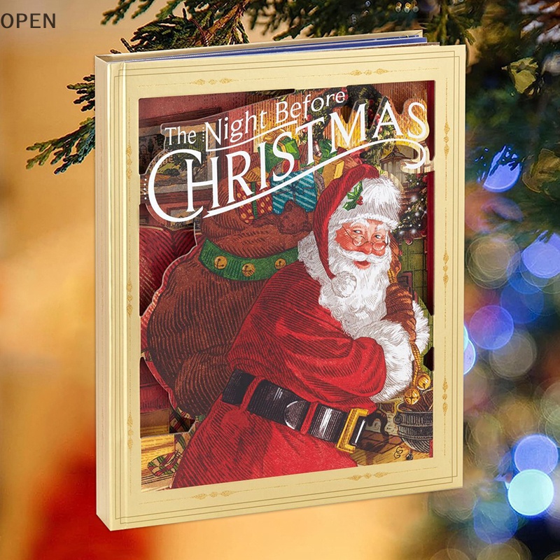 Sách Bật Lên Giáng Sinh Có Đèn Và Nhạc Cho Trẻ Em vn