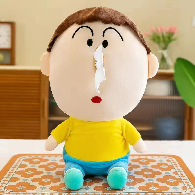 Búp bê nhồi bông Hộp Khăn Giấy Hình Cậu Bé Bút Chì Nhồi Bông Đáng Yêu