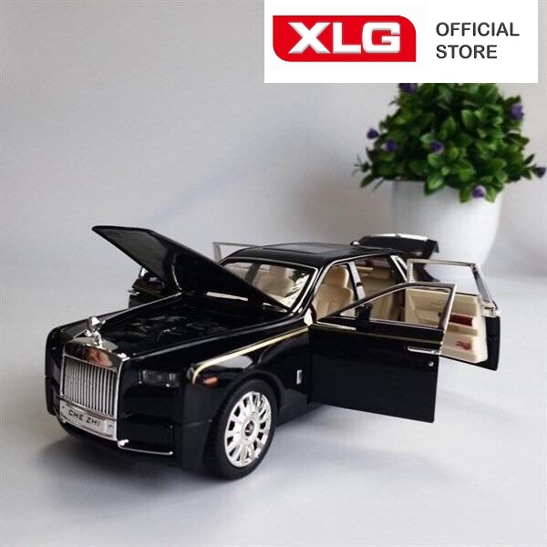 Xe mô hình Rolls Royce Phantom VIII 1:24 XLG bằng kim loại có đèn led âm thanhTặng ô tô