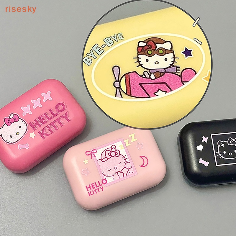 Hộp Đựng Kính Áp Tròng Hình hello kitty Xinh Xắn