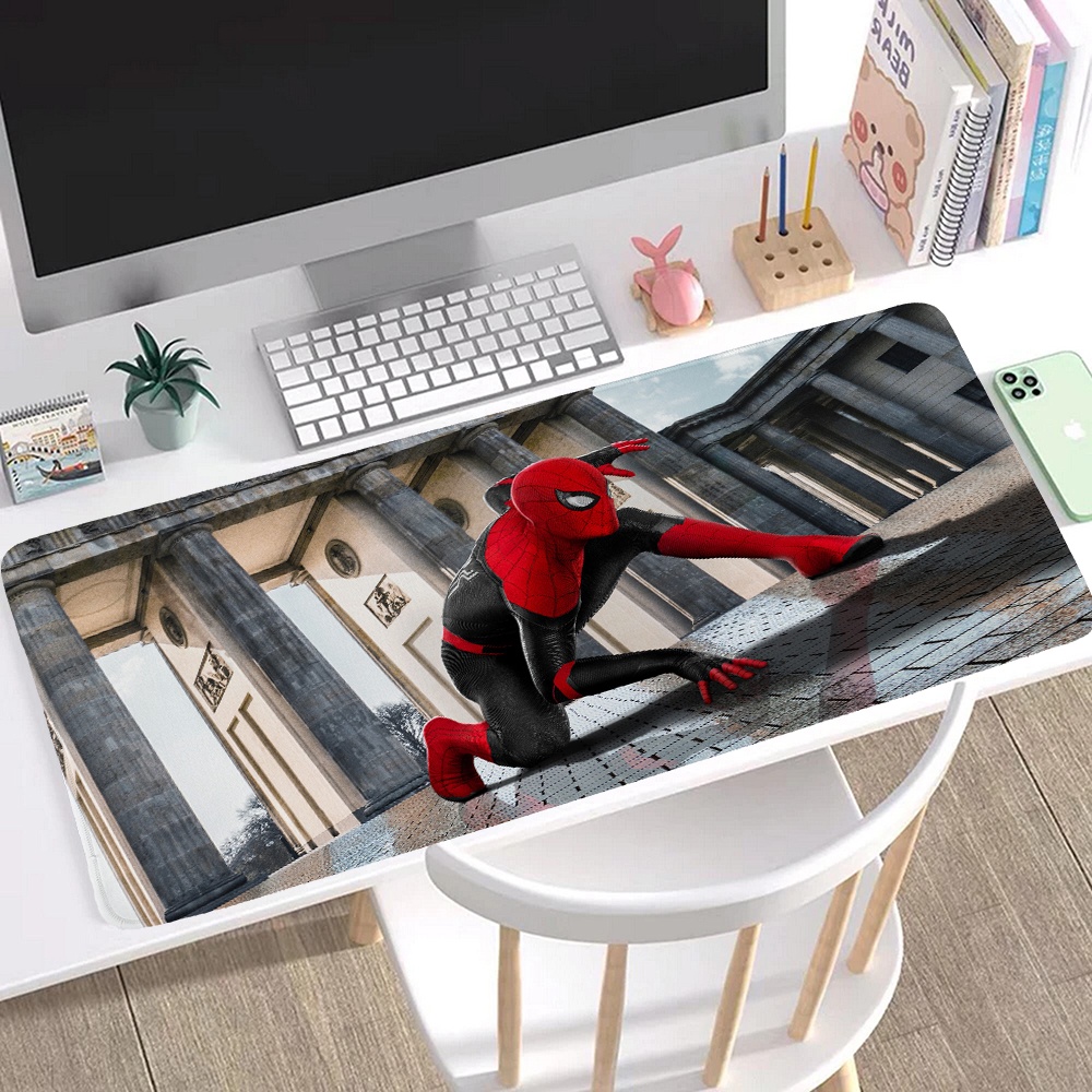 Tấm Lót Chuột Và Bàn Phím Chơi Game Dày Dặn In Họa Tiết spider man Độc Đáo Kích Thước 60x30cm Tiện Dụng Cho Văn Phòng
