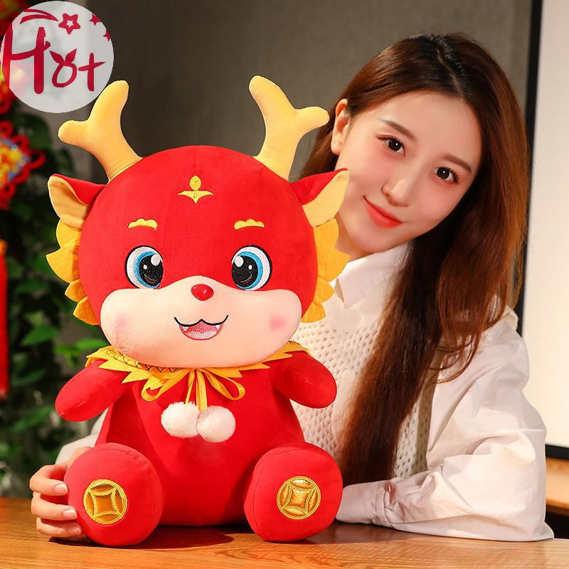 Jr Đồ chơi nhồi bông Hình Con Rồng Phong Cách Trung Hoa Cho Năm Mới 2024 vn