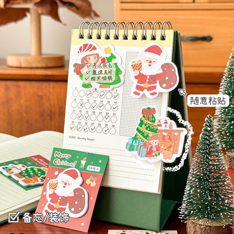 Bộ 20 sticker Trang Trí Giáng Sinh Dễ Thương