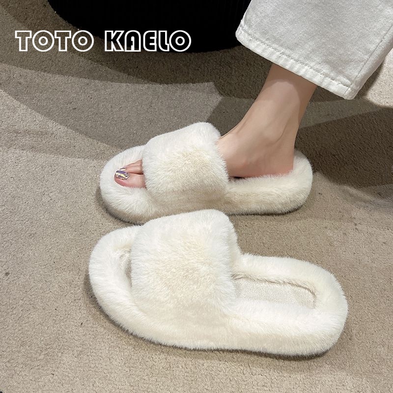TOTOK  dép lông dép bông Đế Dày dép quai hậu đế cao 2023 hot trend Phù hợp Thoải mái Linh hoạt Chống thấm nước FDL23A0ABS 41Z231013