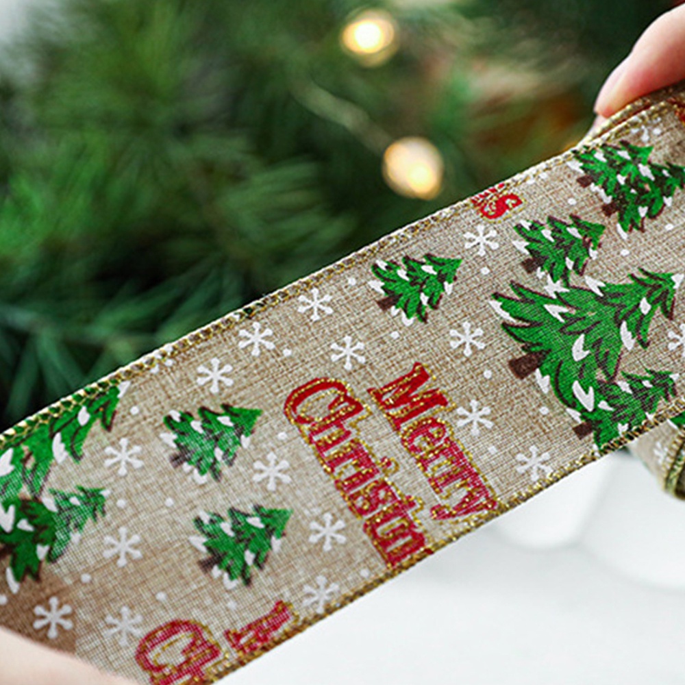 Giả Vải Lanh Bảo Vệ Môi Trường Lành Mạnh Ruy Băng Trang Trí Giáng Sinh Xe Ô Tô Hoa Giáng Sinh Nơ Ruy Băng Bông Tuyết Trang Trí Giáng Sinh