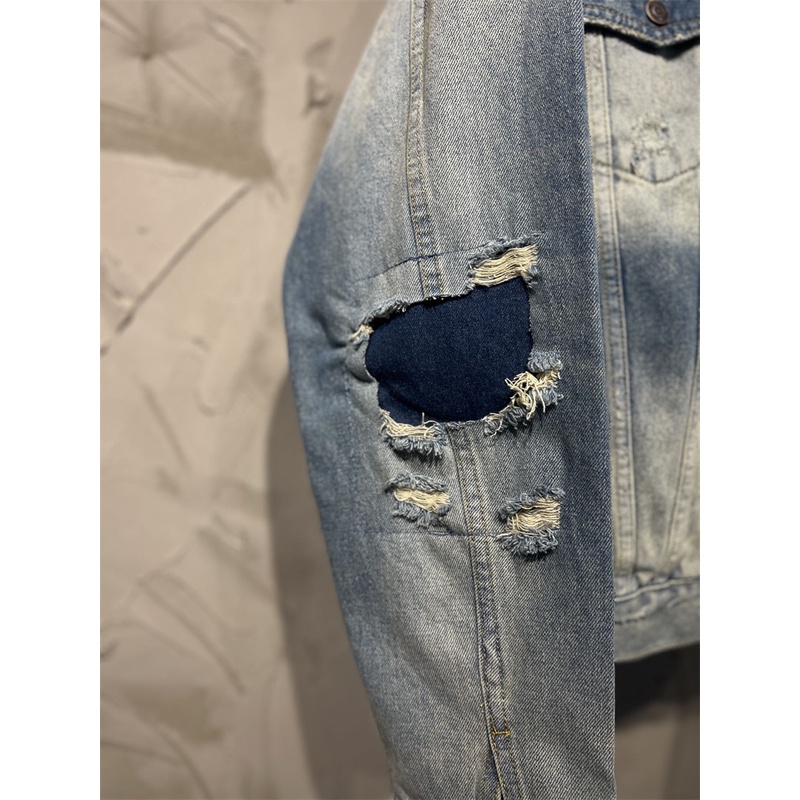 Áo Khoác denim b88a Giặt Được Thoải Mái Để Chạm Vào Xu Hướng Thời Trang Đẹp Mắt Phong Cách unisex!