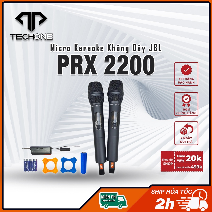 Micro Karaoke Không Dây JBL PRX 2200: Thiết Kế Sang Trọng, Độ Nhạy Cao, Bắt Sóng Xa, Ch