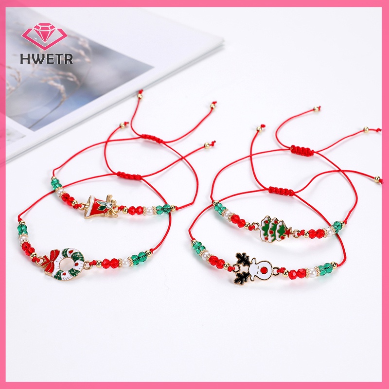 Bộ 12 Vòng Đeo Tay Giáng Sinh Dễ Thương Cho Bé Mới