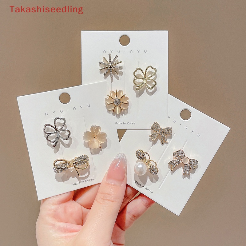 Ghim Cài Áo Hình Nơ / Hoa Bằng Kim Loại Chống Chói Thời Trang Cho Nữ