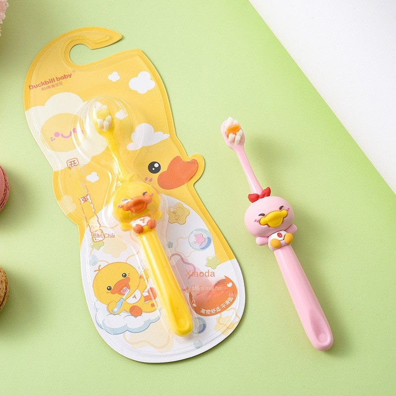 Bàn Chải Đánh Răng Lông Mềm Hình Hoạt Hình Cho Trẻ Em 2-12 Tuổi