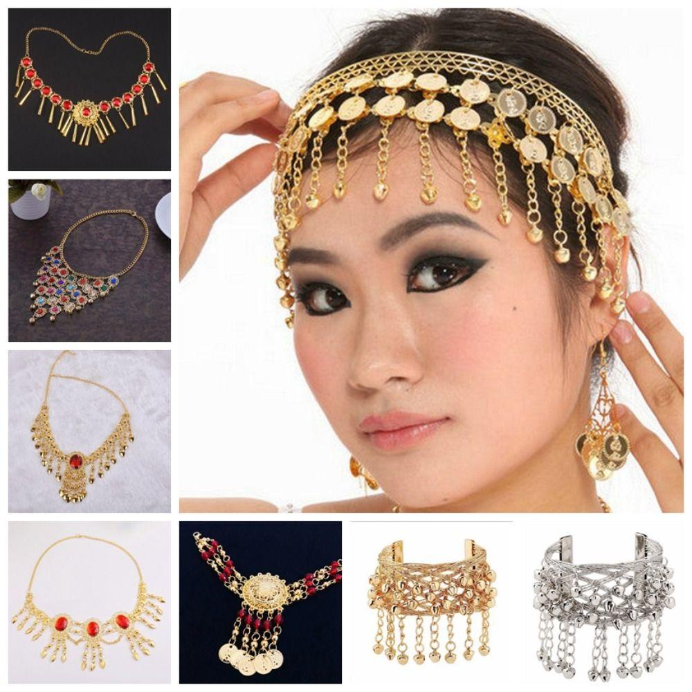 Mxbeauty Băng Đô Dây Xích Đính Hạt Cườm Lấp Lánh Trang Sức Múa Bụng Cho Bé Gái