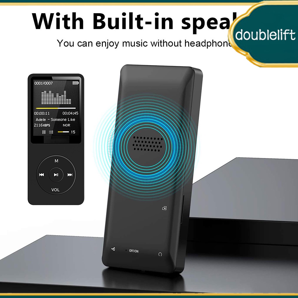 Máy Nghe Nhạc mp3 1 / 2 Có Màn Hình Kỹ Thuật Số Kèm Mic Chuyên Dụng Tập Thể Thao