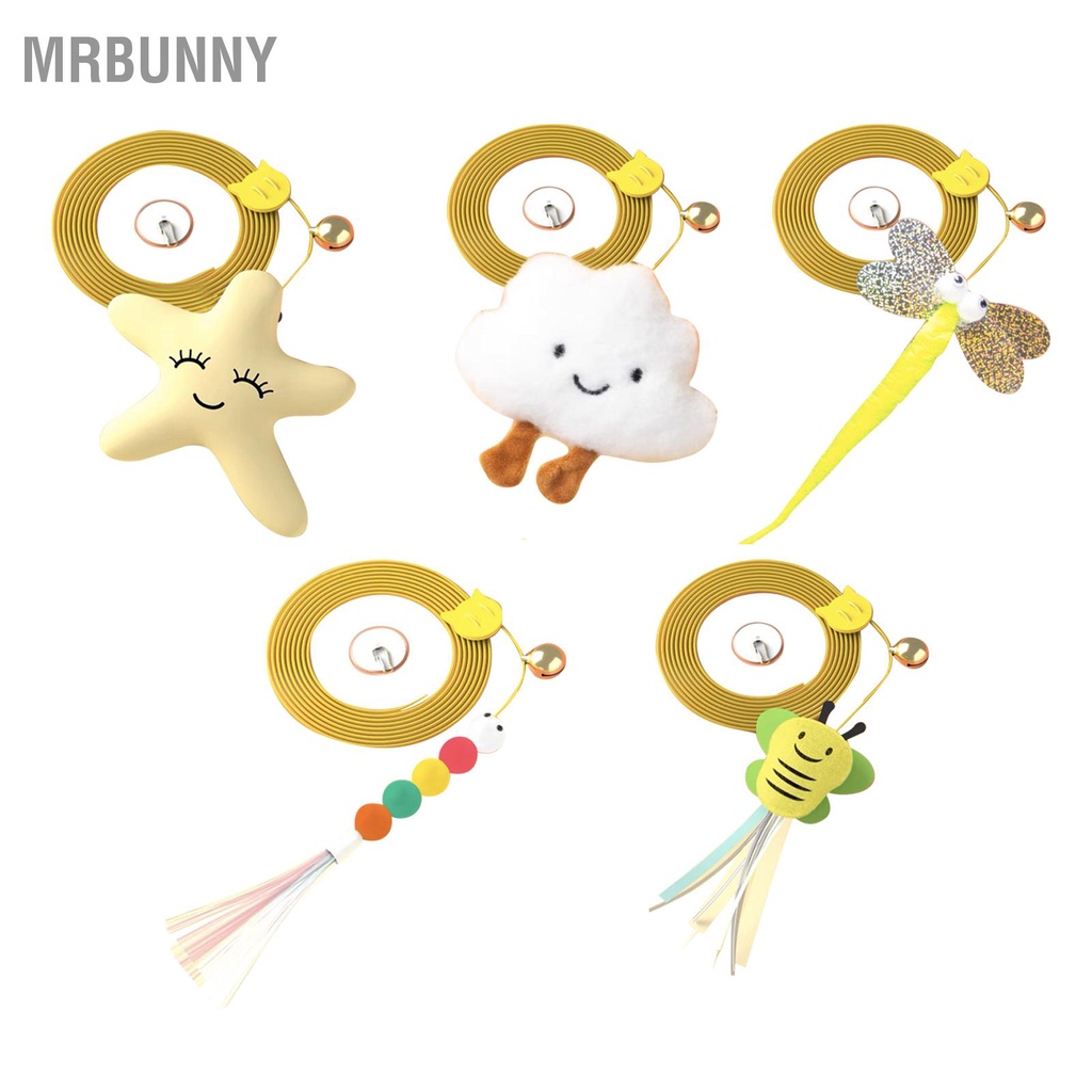 Mrbunny Đồ chơi trêu ghẹo mèo vui nhộn tương tác Giảm bớt sự nhàm chán Treo con có chuông cho ngôi nhà trong