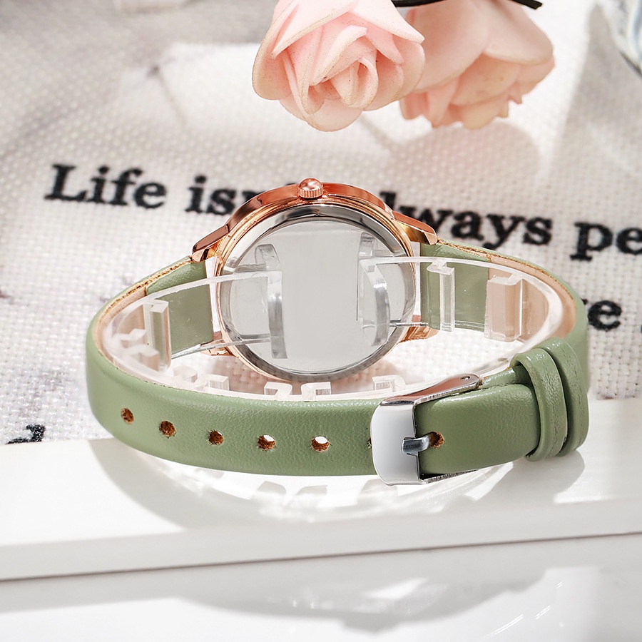 Đồng Hồ Đeo Tay Mặt Vuông Nhỏ Phong Cách vintage Cho Nữ Sinh Trung Học