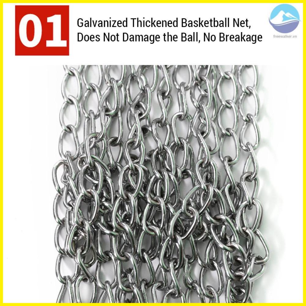 Heavy Duty Galvanized Iron Chain Net Replacement for Basketball Hoops - Built to Last