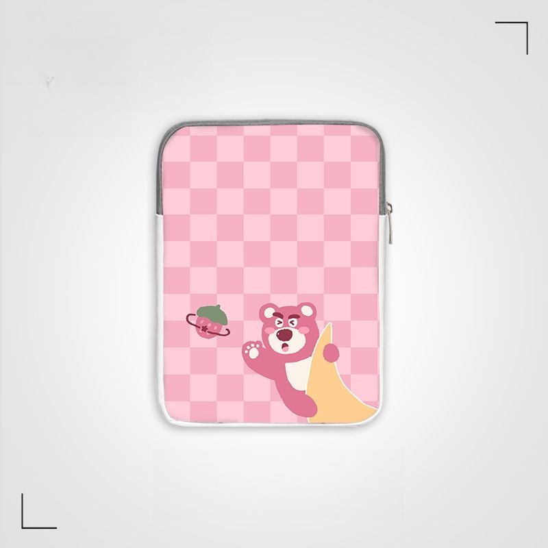Dễ Thương Túi Đựng Máy Tính Bảng Ipad Mini28Cm 37cm Chống Sốc Chống Thấm Nước Hình Gấu Dâu Tây Đáng Yêu