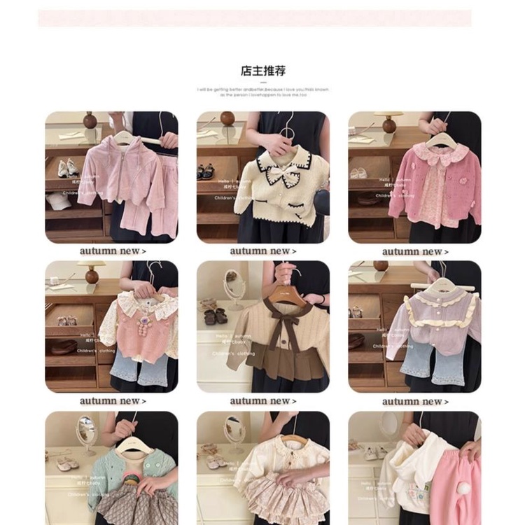Áo Sweater Tay Dài Giữ Ấm Phong Cách Hàn Quốc Thời Trang Mùa Thu Cho Bé Gái