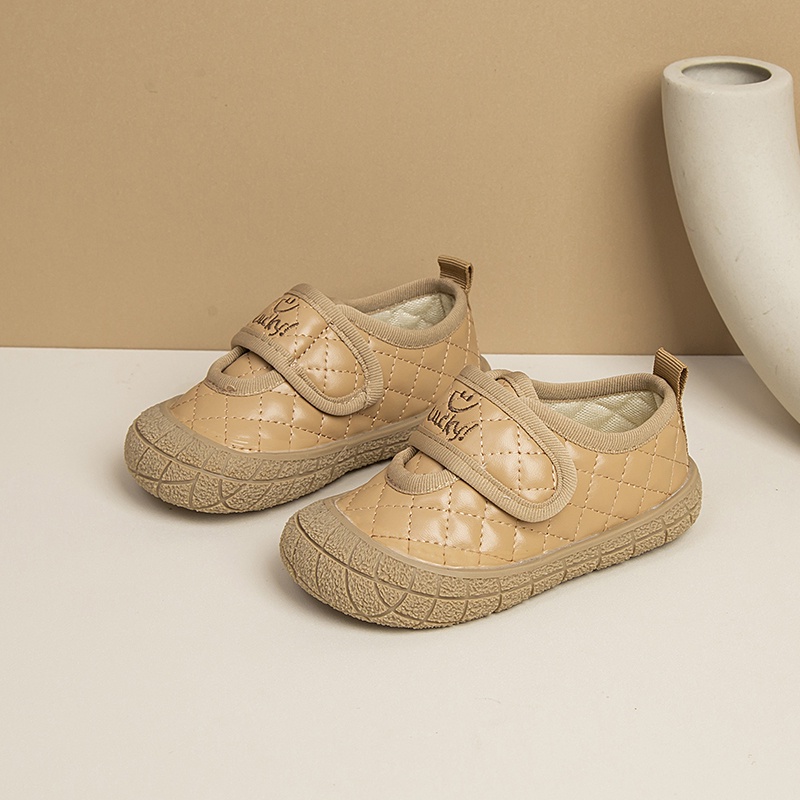 Giày Thể Thao Bằng Da Hình Mặt Cười Dễ Thương Dành Cho Trẻ Em 0-4 Tuổi