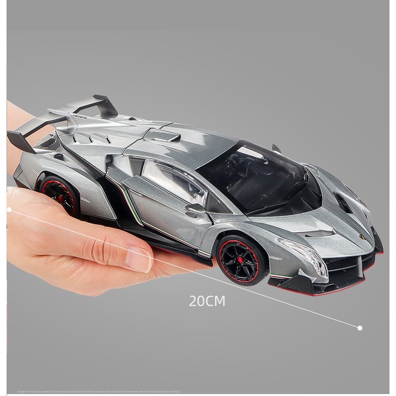 Mô hình 1:24  siêu xe ô tô, mô hình đồ chơi xe lamborghini kèm hôp quà cao cấp tặng oto