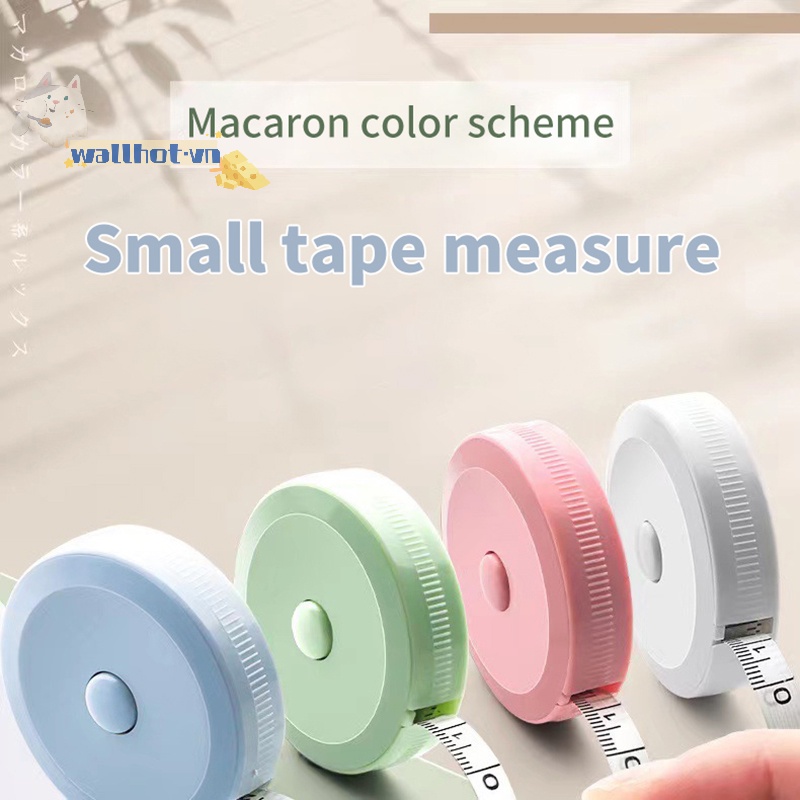 Wallhot > Thước Dây Kép Đo Lường mini Hình Tròn Linh Hoạt Tự Thu Gọn Dùng Trong May Vá