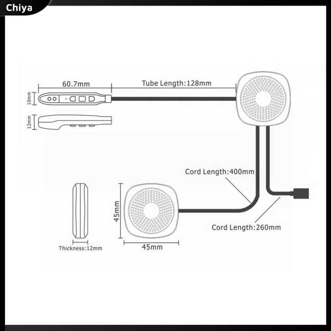 Tai Nghe t2 Gắn Mũ Bảo Hiểm Xe Máy Tiện Dụng